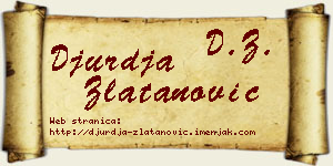 Đurđa Zlatanović vizit kartica
